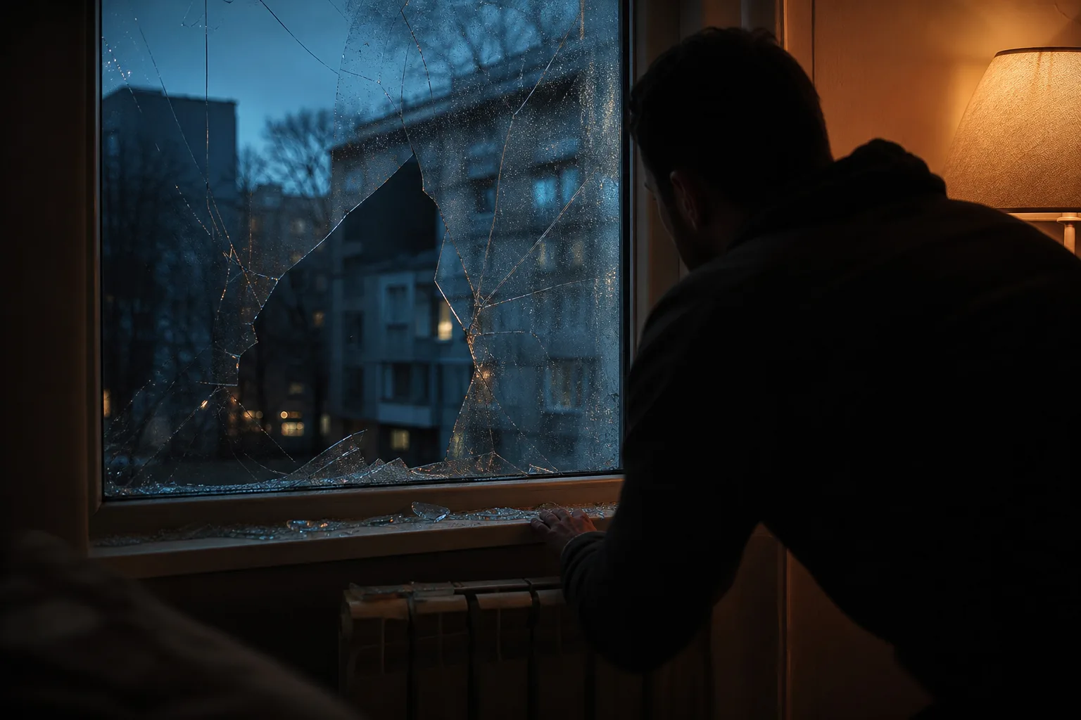 Fenêtre résidentielle brisée la nuit — dépannage vitre cassée en urgence au Luxembourg — Vitralux Bradtke